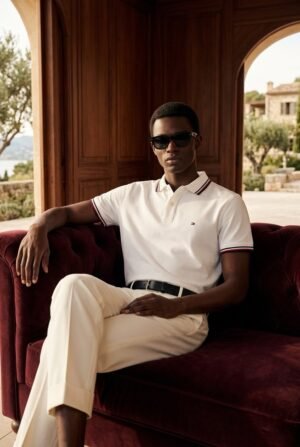 Polo Tommy Wicking De Corte Regular color Blanco. - Image 2