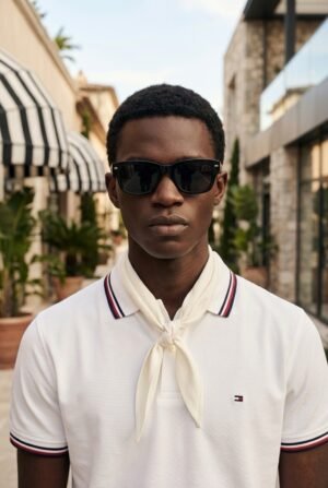 Polo Tommy Wicking De Corte Regular color Blanco. - Image 3