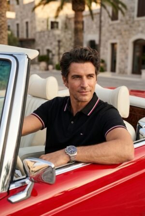 Polo Tommy Wicking De Corte Regular color Negro. - Image 2