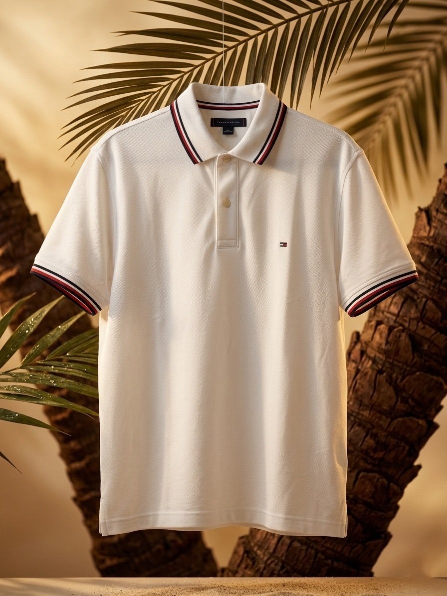 img_1870 Polo Tommy Wicking De Corte Regular color Blanco. - Image 1
