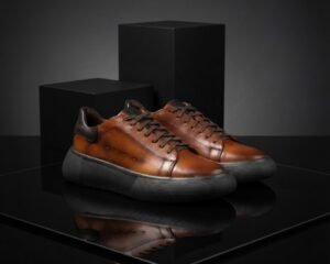 Low-top sneaker Miel suela Negra