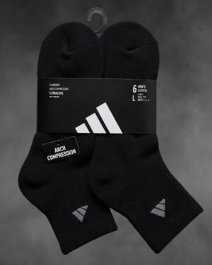 CLIMACOOL PAQUETE DE 6 CALCETINES QUARTER NEGRO