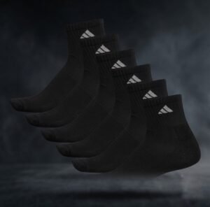 CLIMACOOL PAQUETE DE 6 CALCETINES QUARTER NEGRO - Image 2